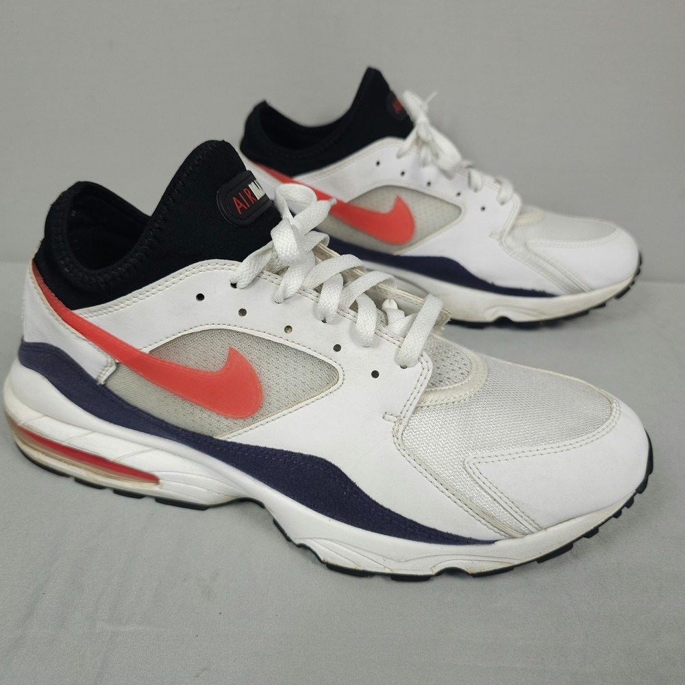 Nike Air Max 93 Shoes Men Size 13 Habanero Red White Blue 2017